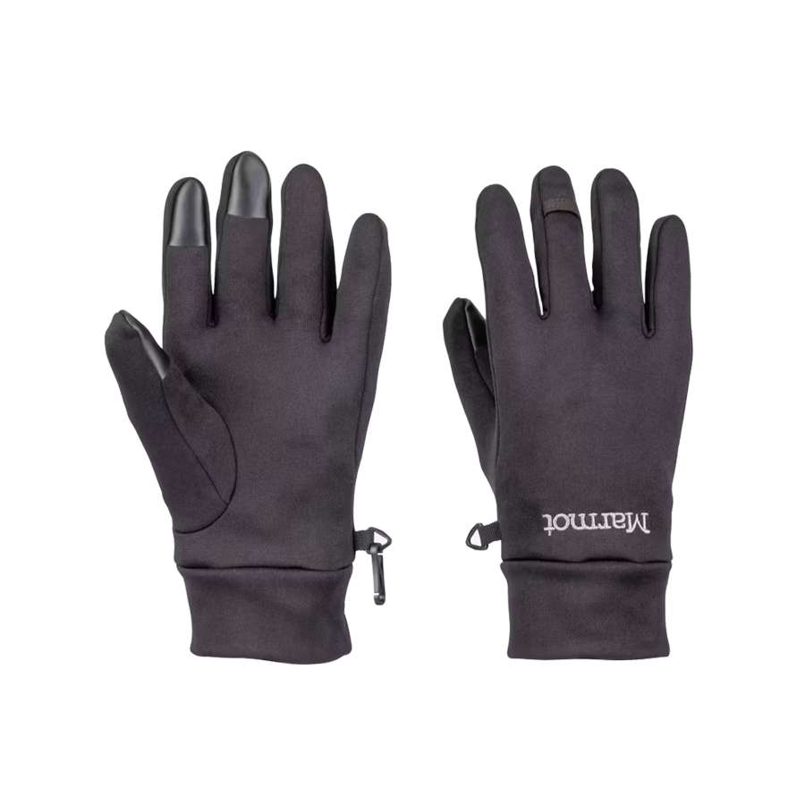 Black - Marmot Men's Power Stretch Connect Gloves