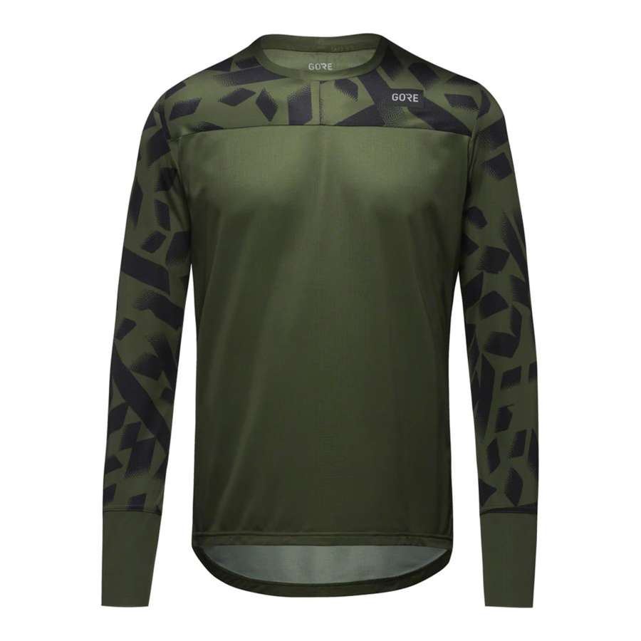 Utility Green / Black - GOREWEAR TrailKPR Daily LS Shirt Mens