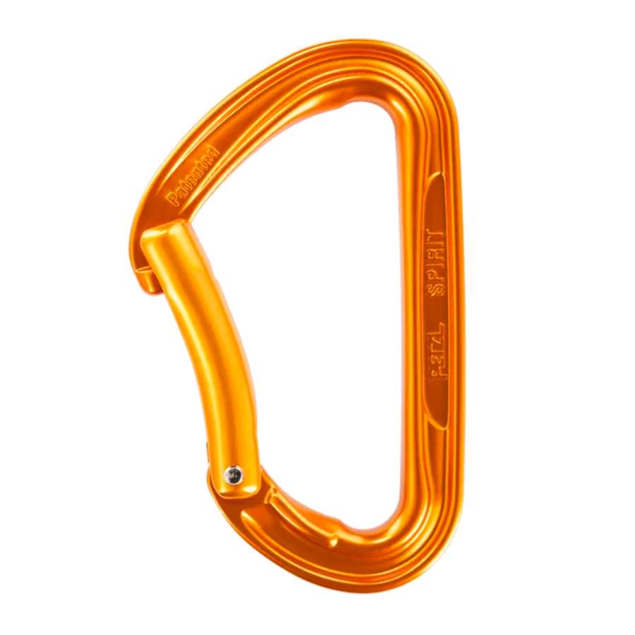 Orange - Petzl Spirit Mosqueton Simple Gatillo Curvo