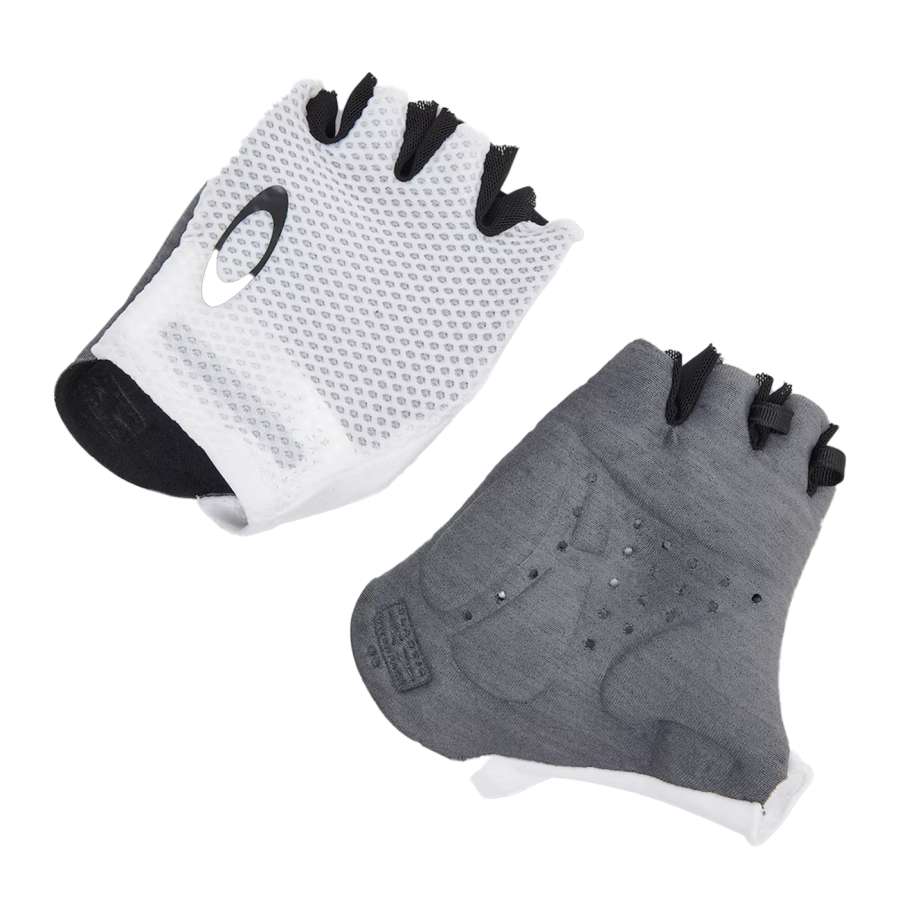 White - Oakley ENDURANCE lite road SHORT GLOVE