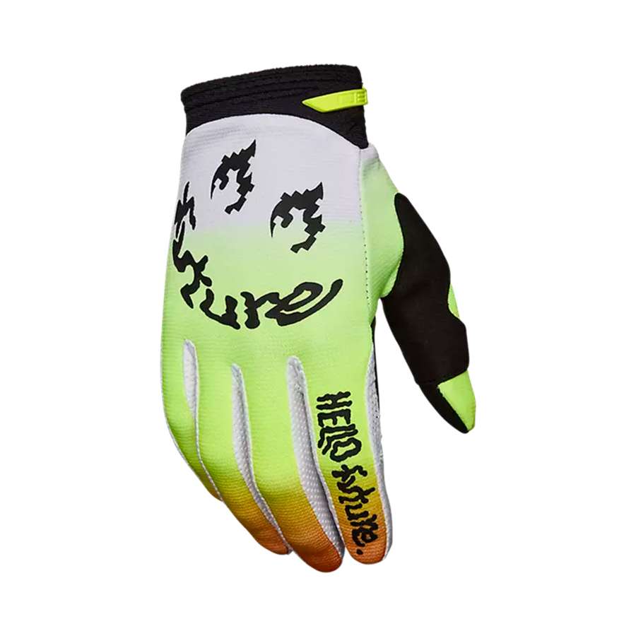 White/Yellow - Fox Racing 180 Hello Future Glove