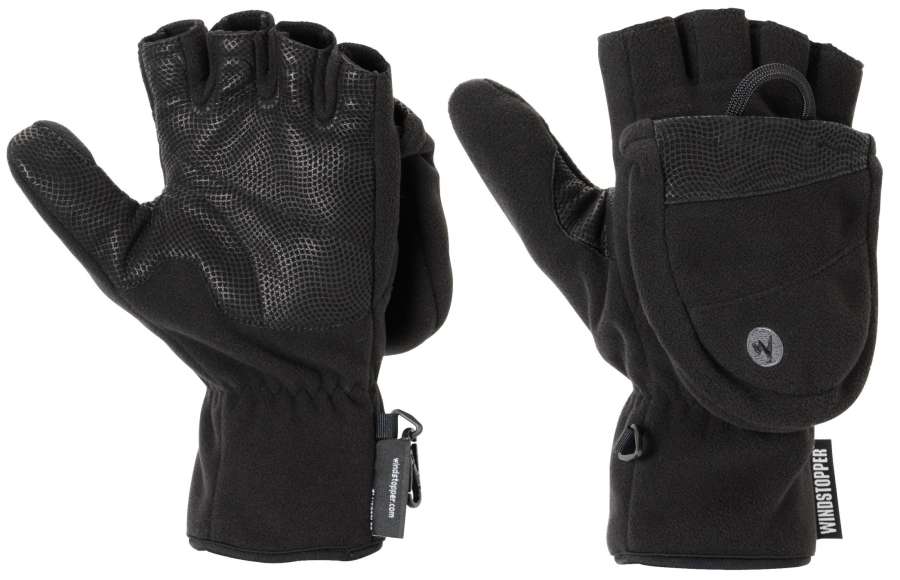 BLACK - Marmot Windstopper Convertible Glove