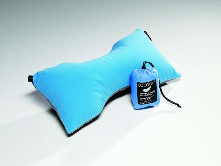 Light-Blue/Grey - Cocoon Ultralight Air Core Travel Lumbar Pillow