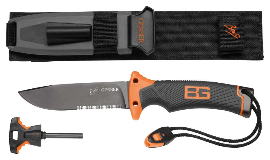  - Gerber Bear Grylls Survival Series, Ultimate Fixed Blade Knife, Drop Point, Serrated
