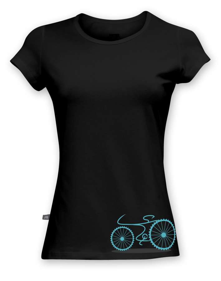 Negro - Tatoo Camiseta Bici Mujer Engrane