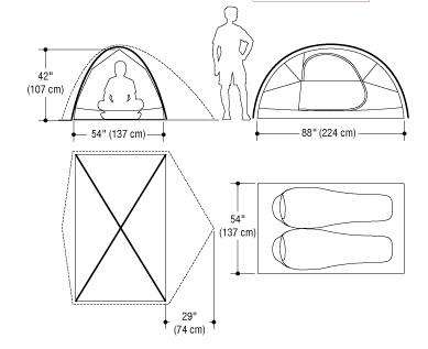 DIMENSIONES - Marmot Traillight 2p
