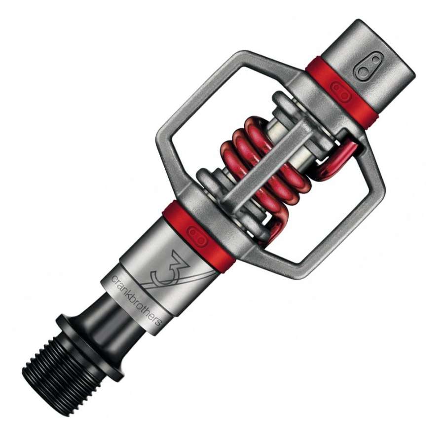 SILVER RED - Crankbrothers Eggbeater 3 Pedal Pair