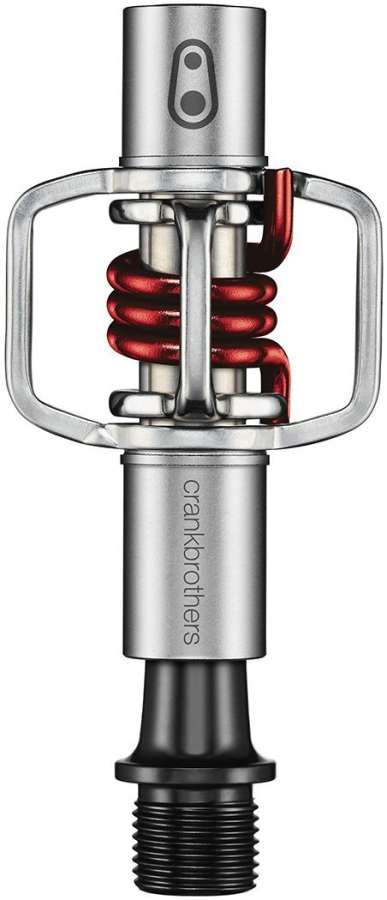 SILVER/RED SPRING - Crankbrothers Eggbeater 1 Pedal Pair