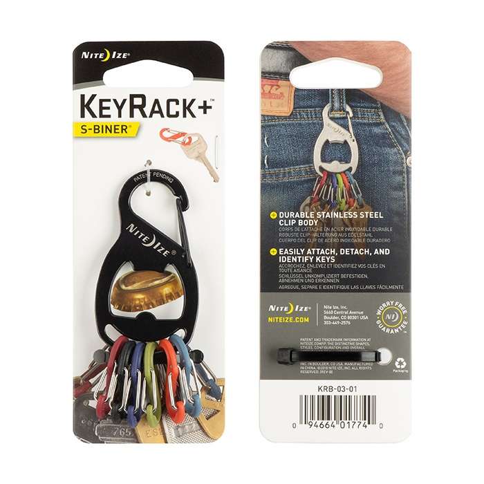 Black - Nite Ize Key Rack + Bottle Opener