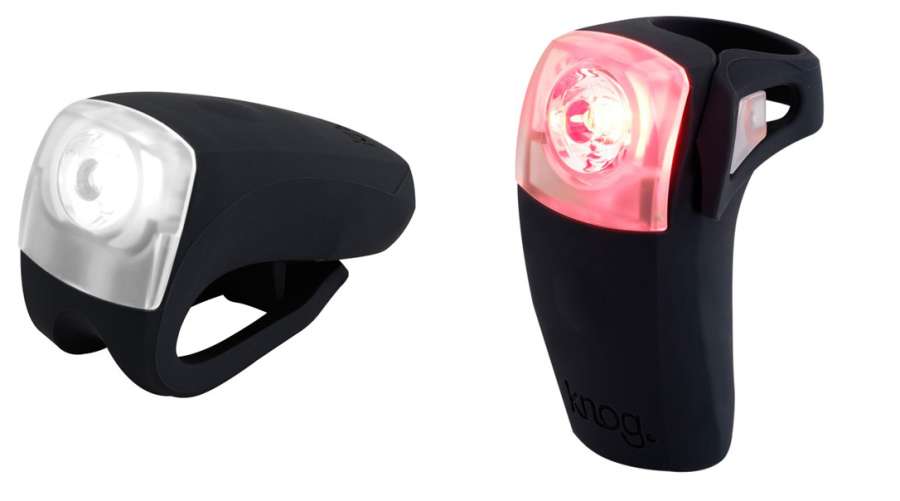 BLACK - Knog Boomer Twin Pack Front