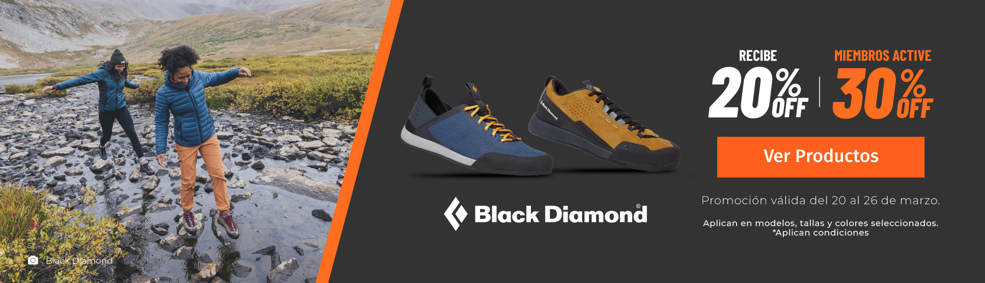 Promoción semanal Chile: zapatos de aproximación Black Diamond.