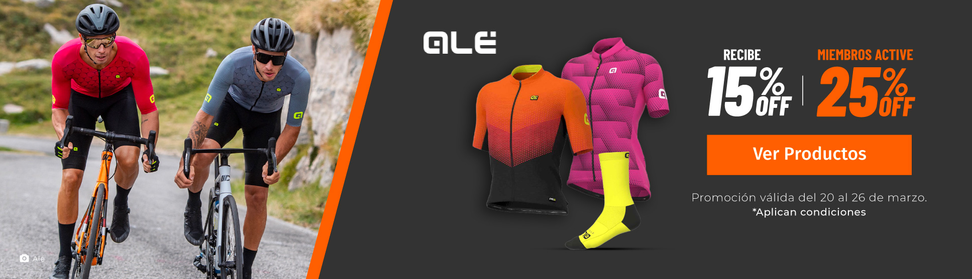 Promoción semanal Ecuador: ropa de ciclismo Alé.